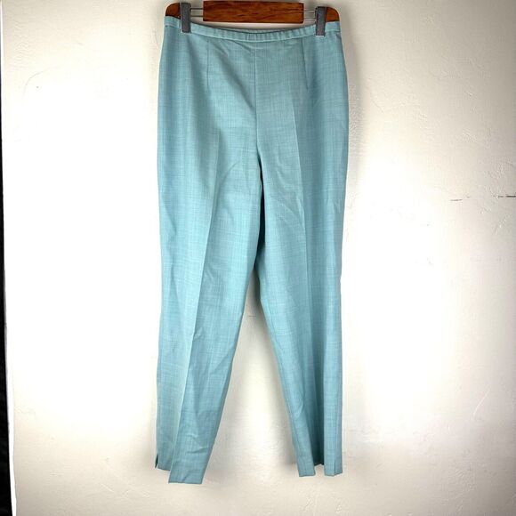VTG Pendleton High Rise Straight 100% Wool Dress Pants Size 12 Light Blue - Picture 2 of 9
